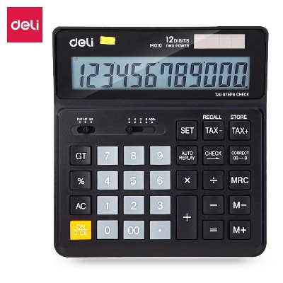 Picture of Deli M01020 Calculator with TAX Option-Black