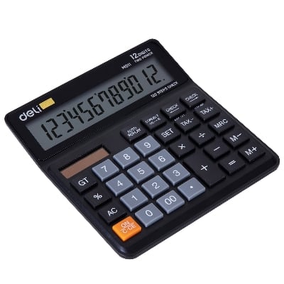 Picture of Deli EM01120 Desktop Calculator - 12 Digits-Black