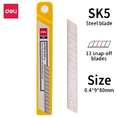 Picture of Deli E2012 Small Anti Cutter Blade - 10pcs Box-Silver