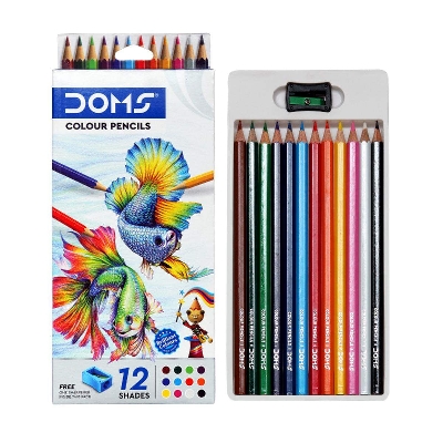 Picture of DOMS 12 Colors Pencil - Full Size-Multicolor