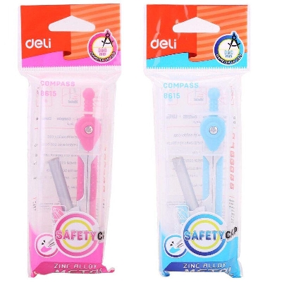 Picture of Deli E8615 Metal Compass with Safety Cap and Pencil