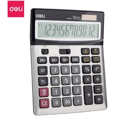 Picture of Deli E1654C Desktop Calculator - 12 Digits-Silver