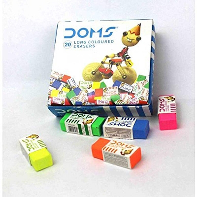 Picture of DOMS Long Colored Erasers - 5pcs-Multicolor