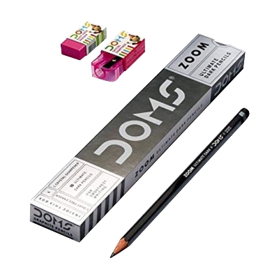 Picture of DOMS Zoom Ultimate Dark Pencils - 10pcs-Multicolor