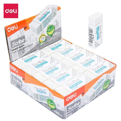 Picture of Deli H00110 PVC Free Eraser - 5pcs-Off White
