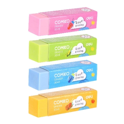 Picture of Deli E3045 Dust Free Eraser - 4pcs-Multicolor