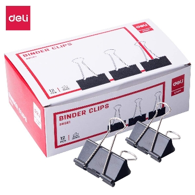 Picture of Deli E38561 Effortless 51mm Binder Clip - 12pcs Box-Multicolor