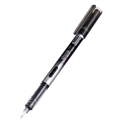 Picture of Deli EQ300-BK Black Ink 0.5mm Roller Pen - 12pcs-Black