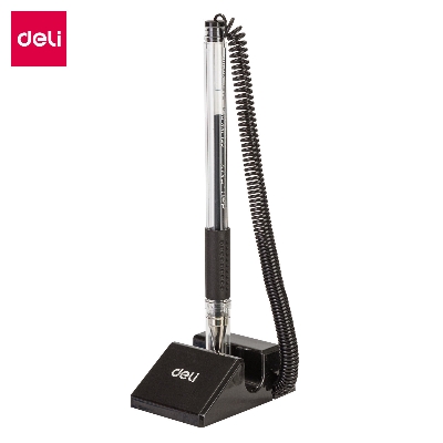 Picture of Deli E6791 Black Gel Ink 0.5mm Desk Pen Stand-Black