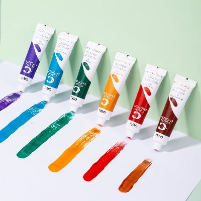 Picture of Deli EC12-12 Long Lasting Acrylic Colors - 12 Colors-Multicolor