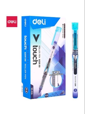 Picture of Deli EQ20130 Blue Ink 0.5mm Roller Pen - 12pcs-Blue