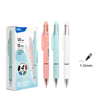 Picture of Deli Macaron EQ181 Four Colors 1.0mm Ball Point Pen - 1pcs/12pcs