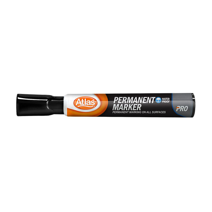 Picture of Atlas Black Color Permanent Marker - 12pcs-Black