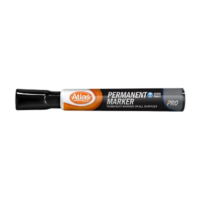 Picture of Atlas Black Color Permanent Marker - 12pcs-Black
