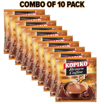 Picture of KOPIKO 3 in 1 Brown Coffee 20gm - Combo of 10 Pack