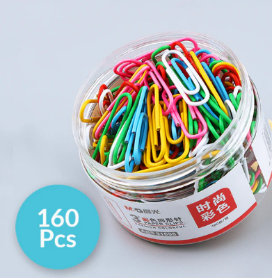 Picture of M&G Colorful Paper Clips - 160pcs Box-Multicolor
