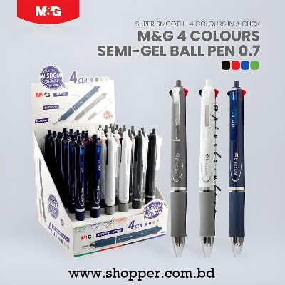 Picture of M&G Wisdom 4 Color Semi Gel Ball Pen - 0.7mm