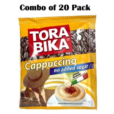 Picture of TORA BIKA Sugar Free Cappuccino Coffee 12.5gm - Combo of 20 Pack