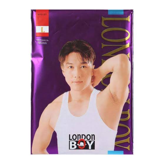 Picture of London Boy Cotton Innerwear RN Vests for Men (Sando Genji)-White