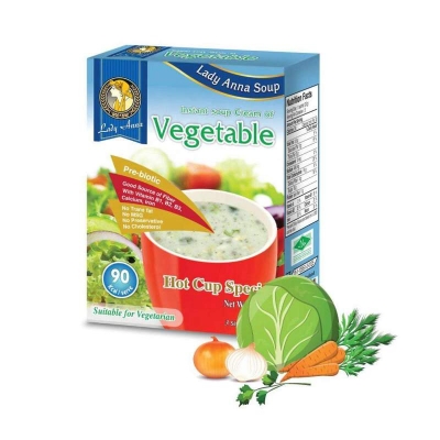 Picture of LADY ANNA INSTANT SOUP CREAM OF VEGETABLE (THAILAND) - 3PACK*22GM NET WEIGHT 66GM