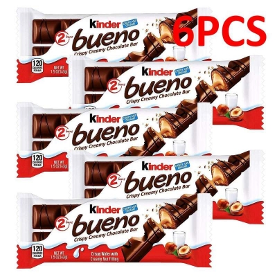 Picture of Kinder Bueno 2 Bars Pack 6 Pcs (Italy) - 43Gm Per Pcs