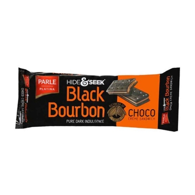 Picture of Parle Hide And Seek Black Bourbon Choco Creme Sandwich Biscuits (INDIAN)- 100GM