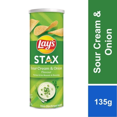 Picture of LAYS STAX SOUR CREAM & ONION (MALAYSIA) - 135GM