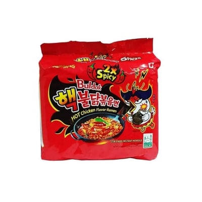 Picture of Samyang Hot Chicken Ramen 2X Spicy Noodles (korean) 5 X 140Grams