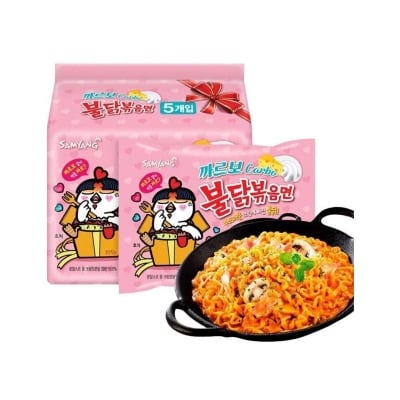 Picture of Samyang Carbonara Ramen Noodles (korean) 5 X 130Grams