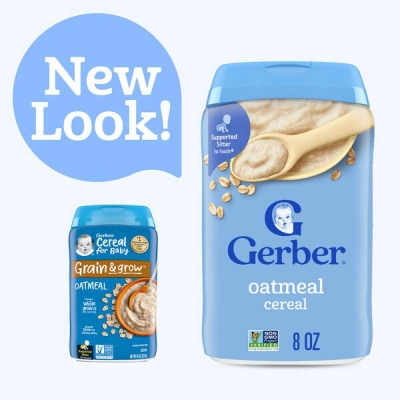 Picture of Gerber Cereal For Baby Oatmeal Grain & Grow (U.S.A) - 227g