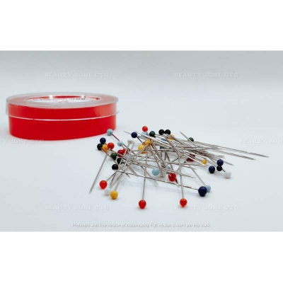 Picture of HIJAB GLASS PINS FOR WOMEN (BIG SIZE) - 50+_PCS BOX Multicolor