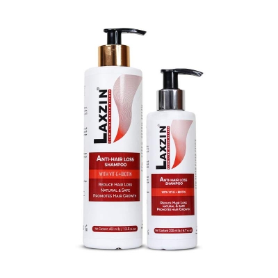 Picture of LAXZIN ANTI  HAIR LOSS SHAMPOO WITH VITA E + BIOTIN REDUCE HAIR LOSS  - 400ML