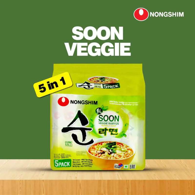 Picture of Nongshim Soon Veggie Noodle Soup (KOREA) - 560GM