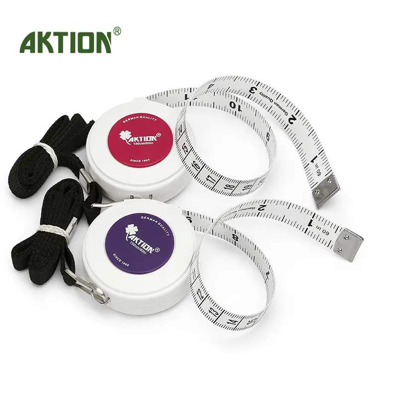 Picture of Aktion Measure Retractable Flexible Ruler Small Measuring Tape for Body Measurement and Big Sewing for Tailors 60 Inch 150 cm (Big size) - 01pcs only Multicolor