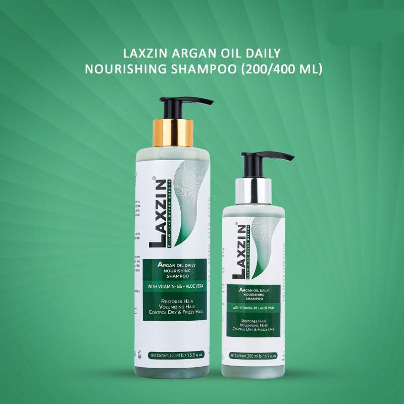 Picture of LAXZIN ARGAN OIL DAILY NOURISHING SHAMPOO WITH VITAMIN B5 + ALOE VERA - 400ML