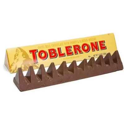Picture of TOBLERONE MILK CHOCOLATE WITH HONEY & ALMOND NOUGAT 100GM 4PCS PACK