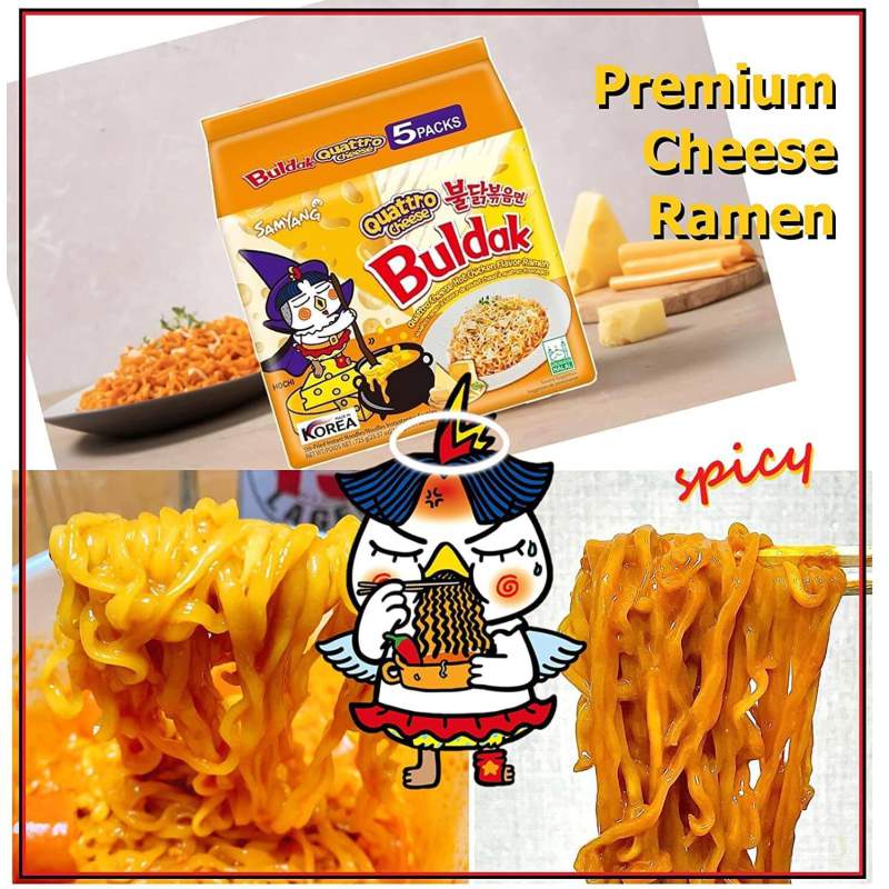 Picture of Samyang Quattro Cheese Ramen Noodles (korean) 5 X 140Grams