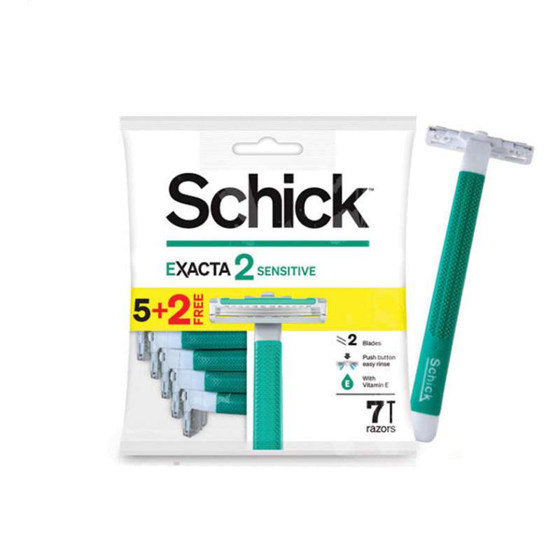 Picture of Schick Exacta 2 Sensitive razor with Vitamin E - 7 Pcs Multicolor