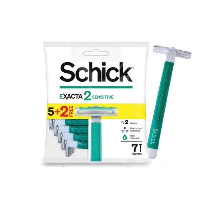 Picture of Schick Exacta 2 Sensitive razor with Vitamin E - 7 Pcs Multicolor