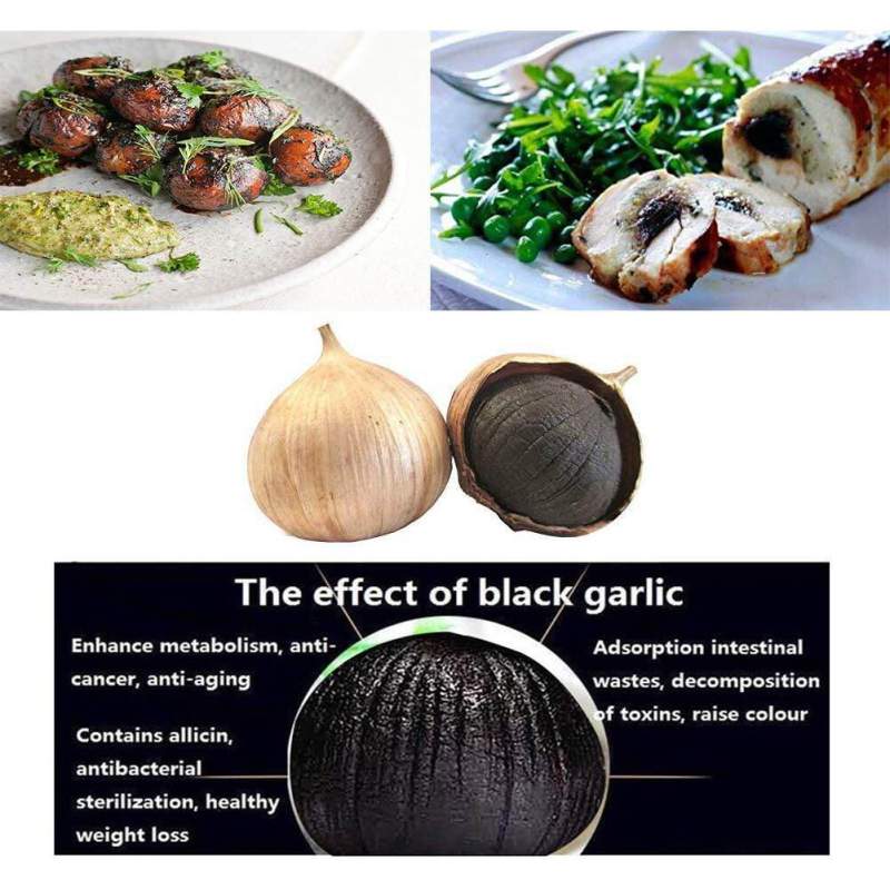 Picture of Black Garlic Whole Fresh Garlic Whole Bulbs All Natural Whole Fermented - 500g