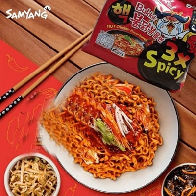 Picture of Samyang Hot Chicken Ramen 3X Spicy Noodles (korean) 5 X 140Grams