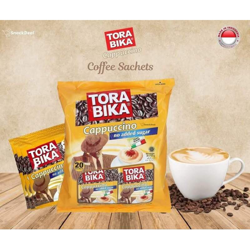 Picture of TORA BIKA CAPPUCCINO NO ADDED SUGAR COFFEE MIX (INDONESIA) - 20 SACHETS 250GM
