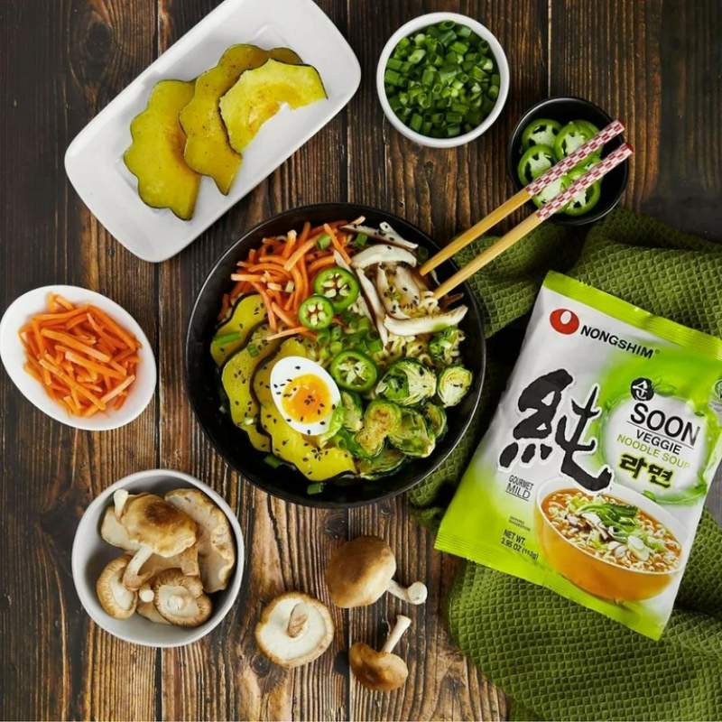 Picture of Nongshim Soon Veggie Noodle Soup (KOREA) - 560GM