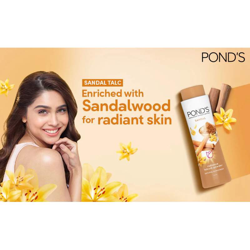 Picture of PONDS RADIANE TALCUM POWDER NATURAL SUNSREEN - 100GM SANDAL