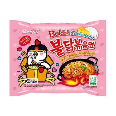 Picture of Samyang Carbonara Ramen Noodles (korean) 5 X 130Grams