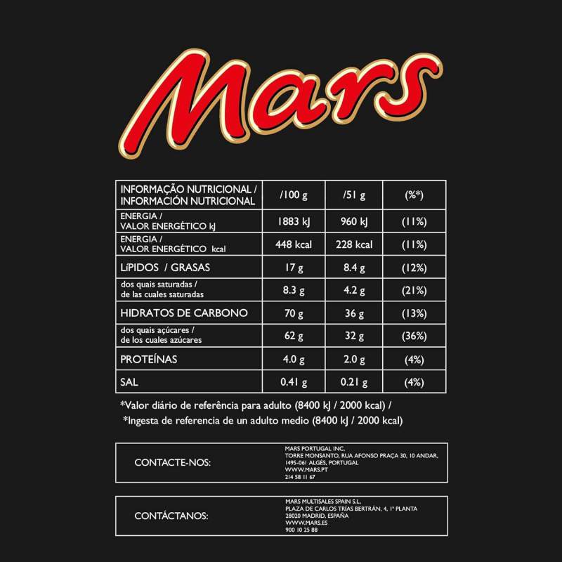 Picture of Mars Premium Chocolate Bar Rich Fusion Of Light Nougat & Smooth Caramel -  51 g *3PCS
