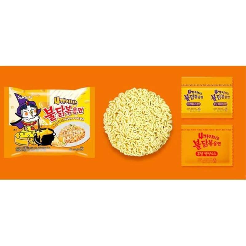 Picture of Samyang Quattro Cheese Ramen Noodles (korean) 5 X 140Grams