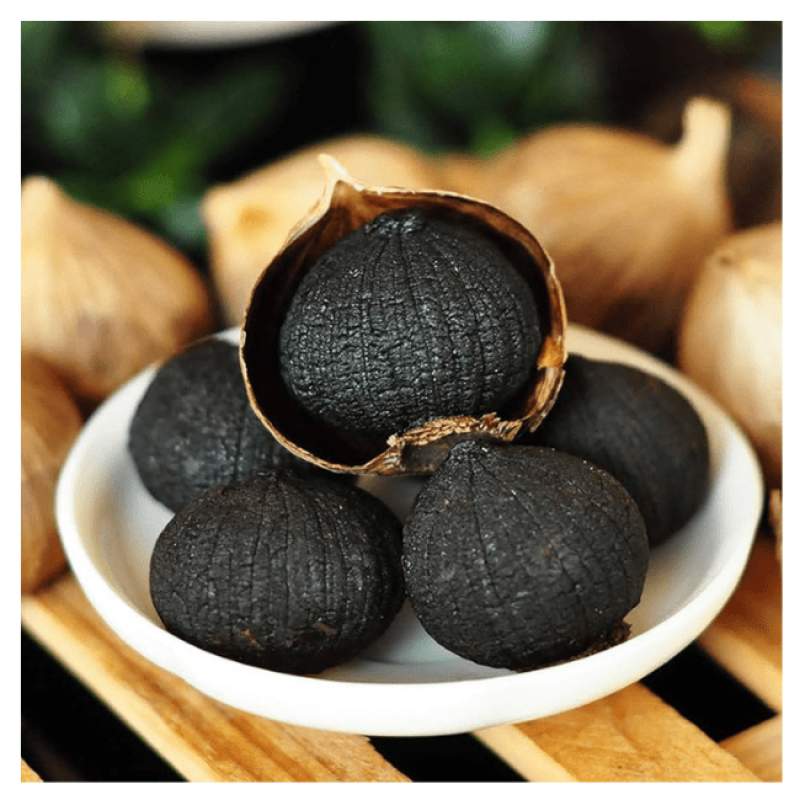 Picture of Black Garlic Whole Fresh Garlic Whole Bulbs All Natural Whole Fermented - 500g