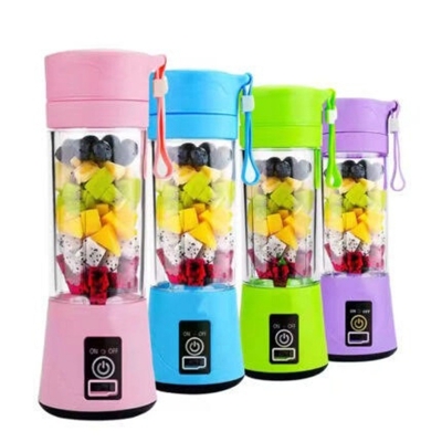 Picture of Portable Fruit Juicer – Mini USB Rechargeable Blender for Travel & Home Mini USB Rechargeable Portable Electric Fruit Juicer-Multicolor