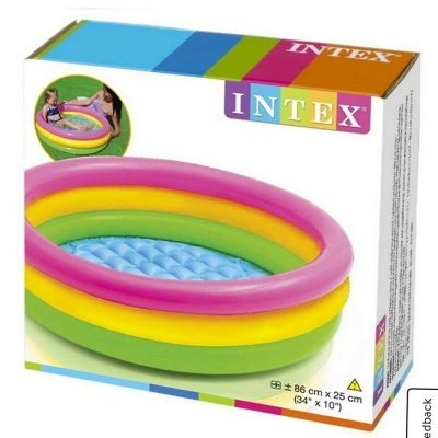 Picture of Baby Swimming Pool with pumper - 24" - Multicolor-Multicolor
